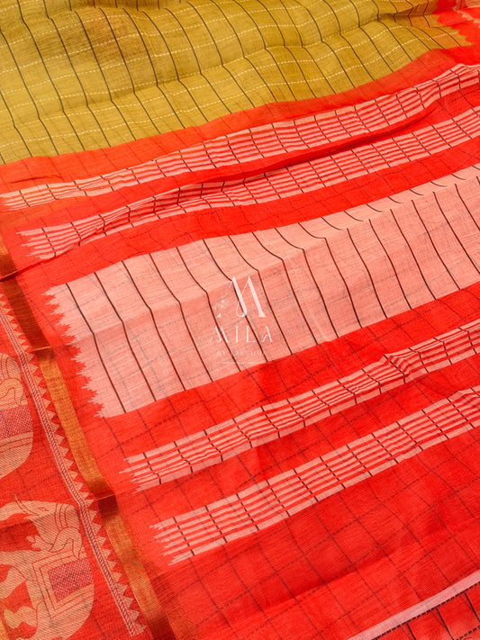 Manjari Linen Cotton Saree