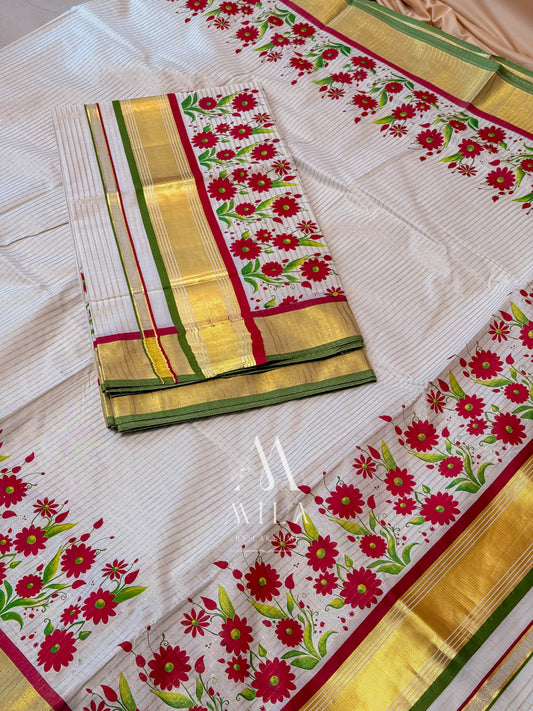 Chenthamara Set Saree - Mila by Lakshmi