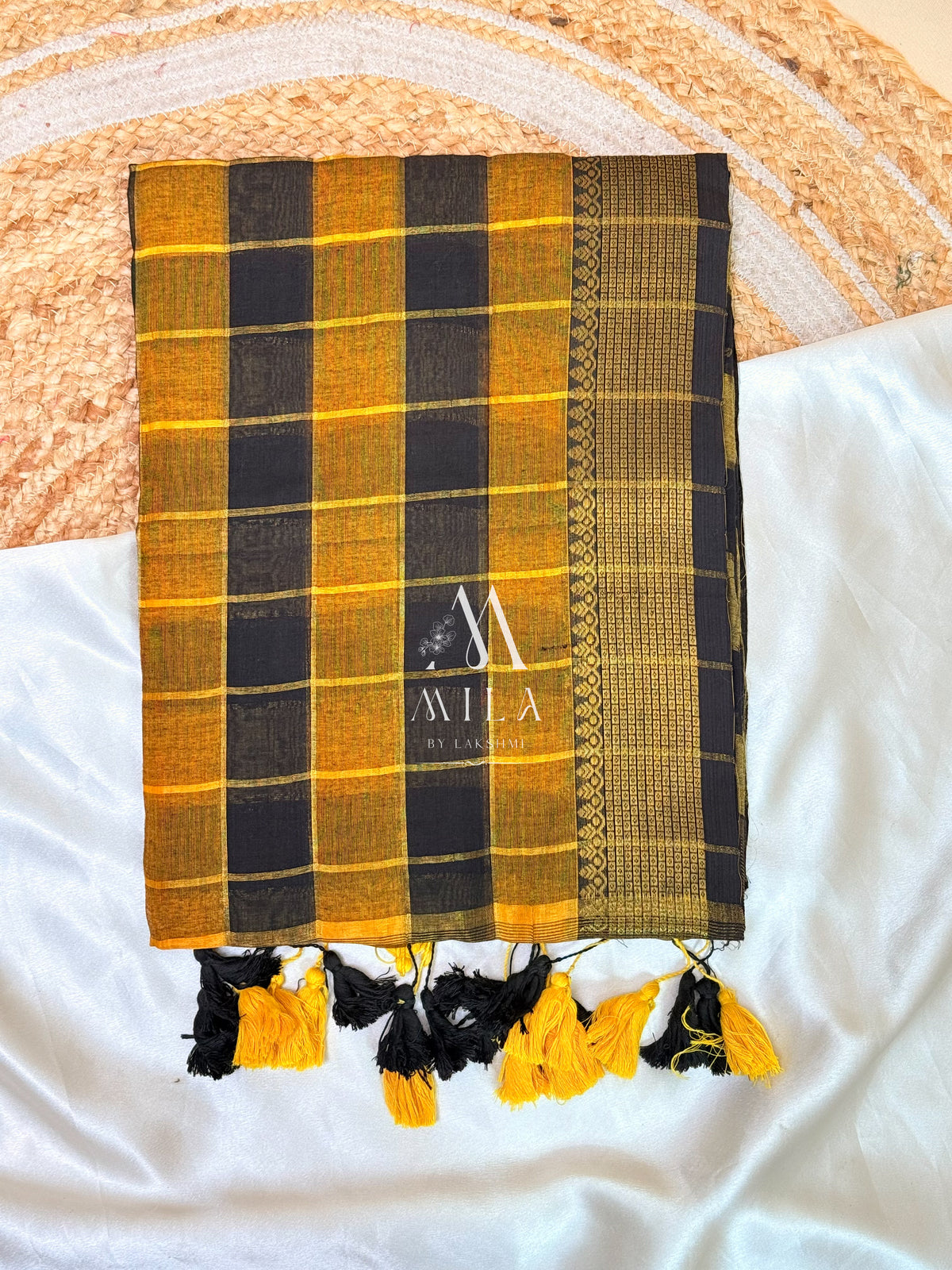 Thennal Check Mulcotton Saree