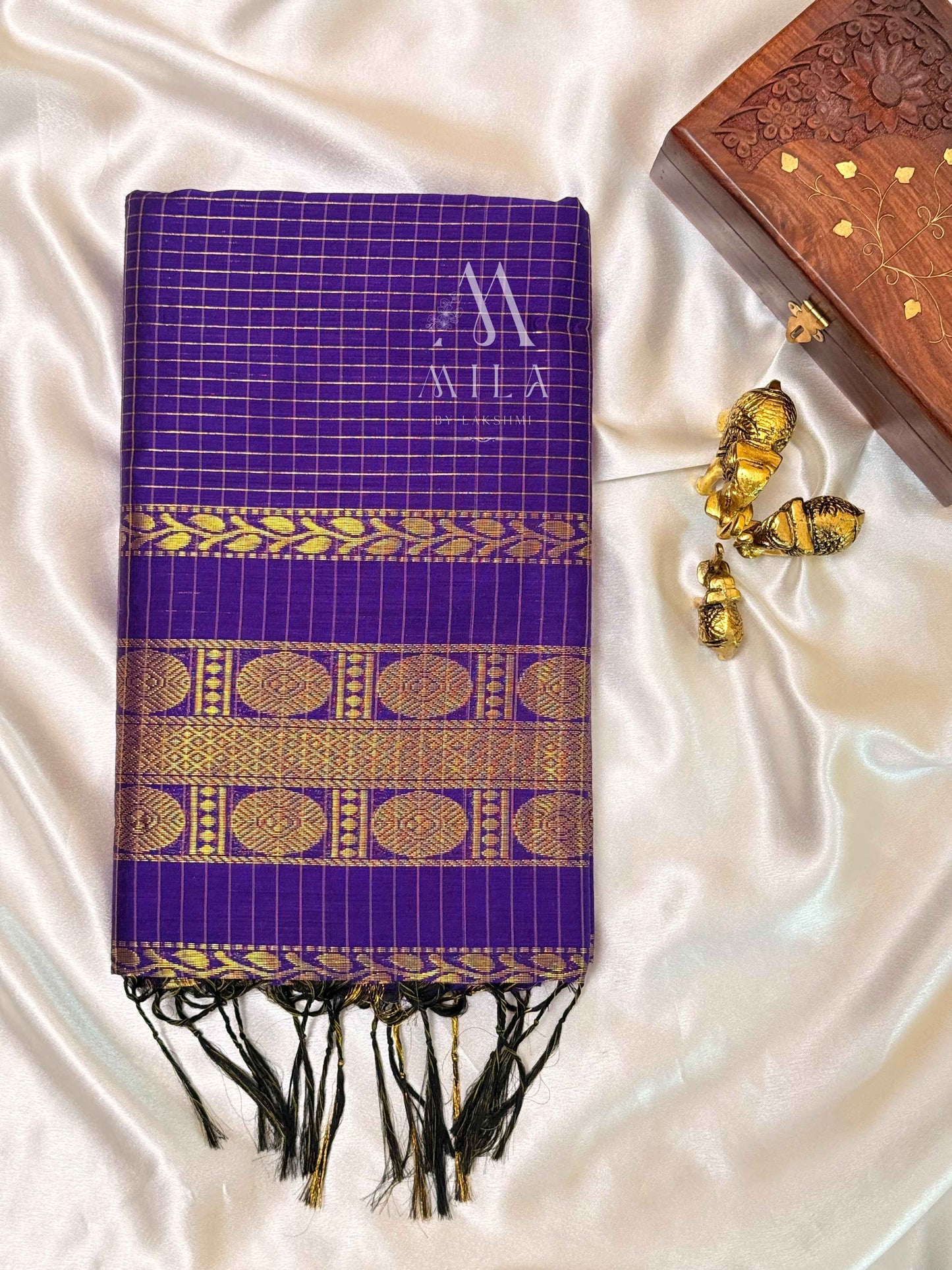 Golden Check Kalyani cotton