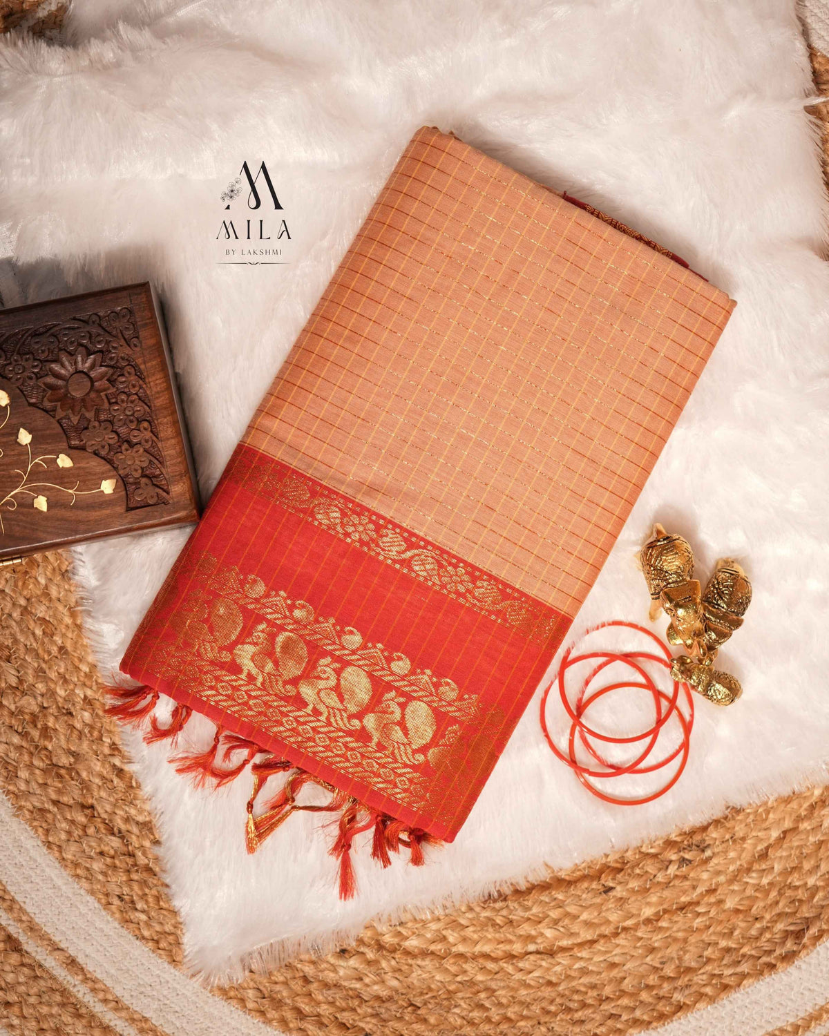 Checked Kalyani Cotton Saree