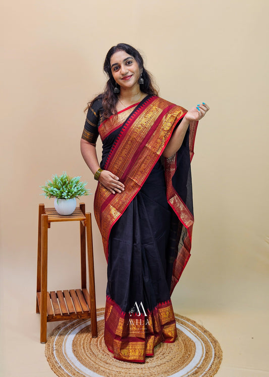 Mayoori Kanchi Cotton Saree - Mila by Lakshmi