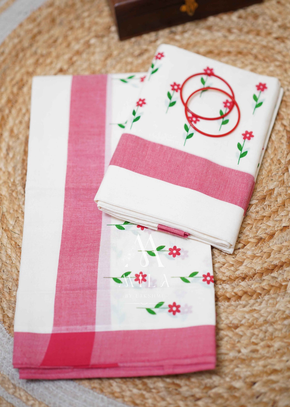 Mulloth print set mundu