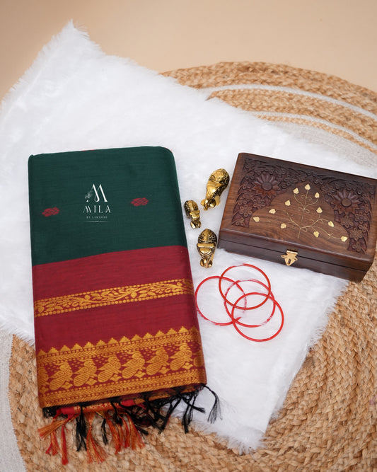 Kalyani cotton Contrast Butta - Mila by Lakshmi