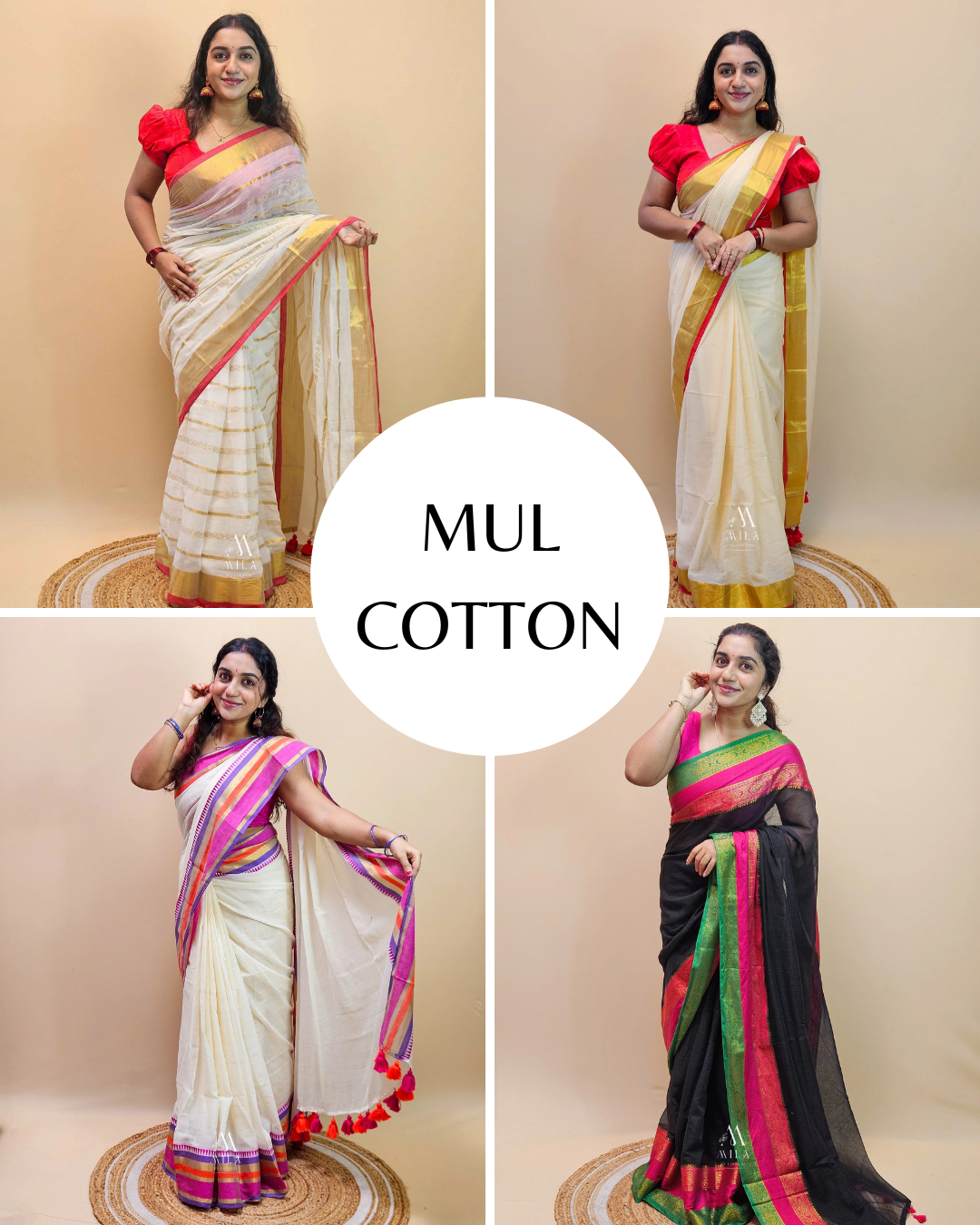 Mul Cotton Sarees - Mila by Lakshmi