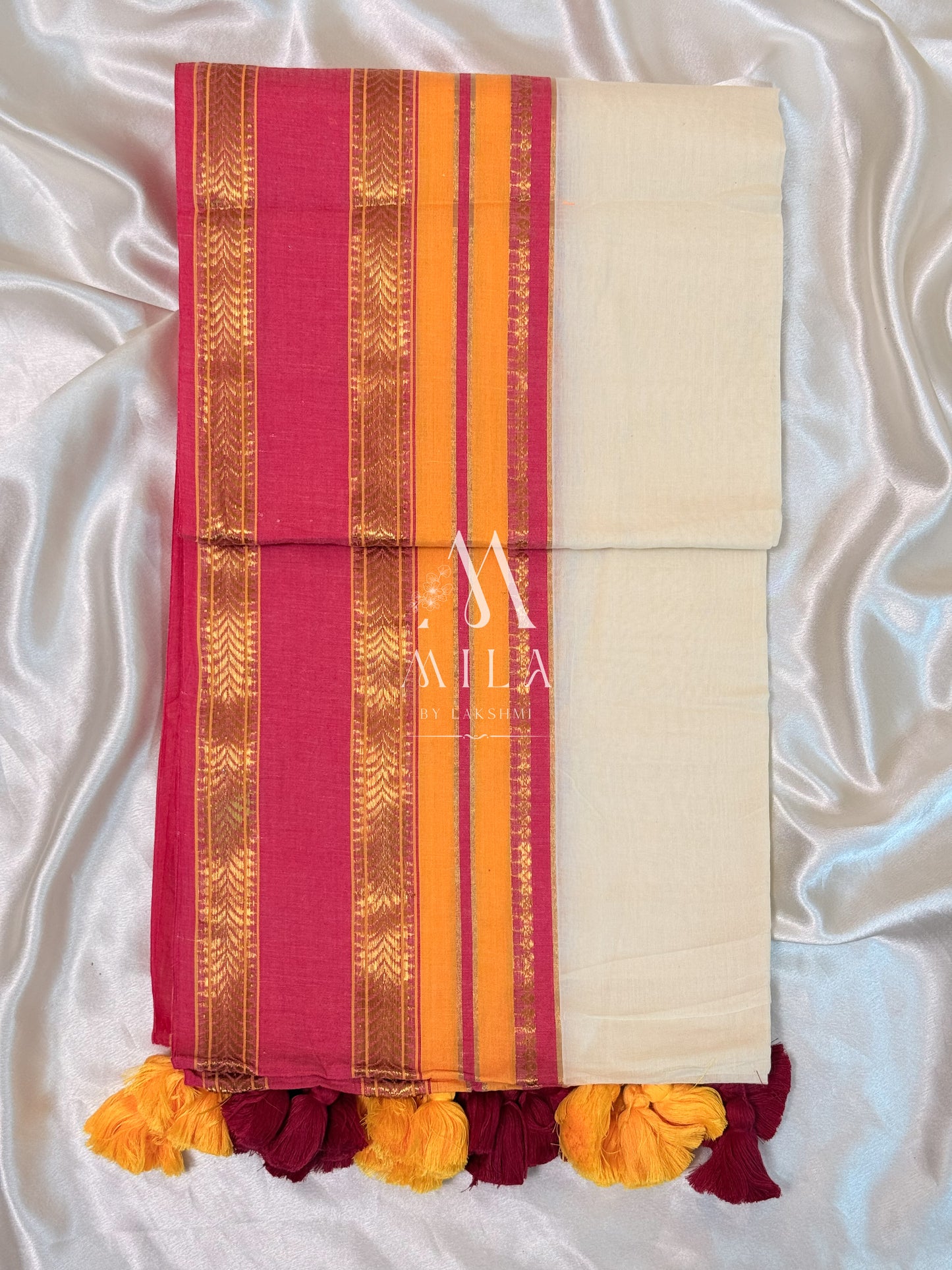 Panchami Pink Mulcotton Saree
