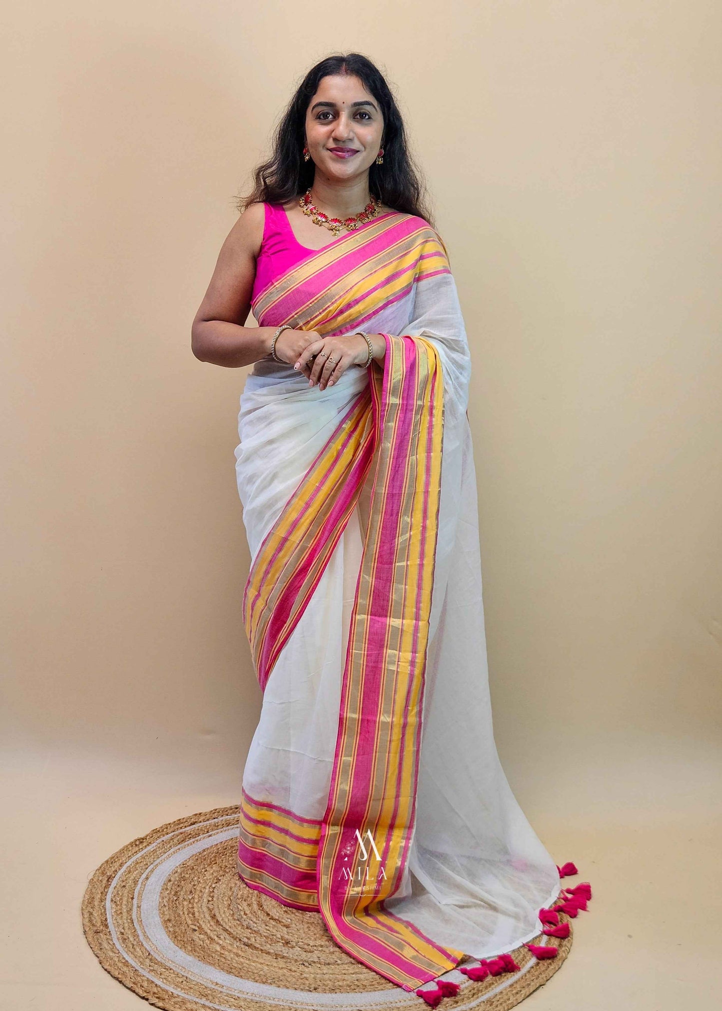 Gulabi Mulcotton Saree