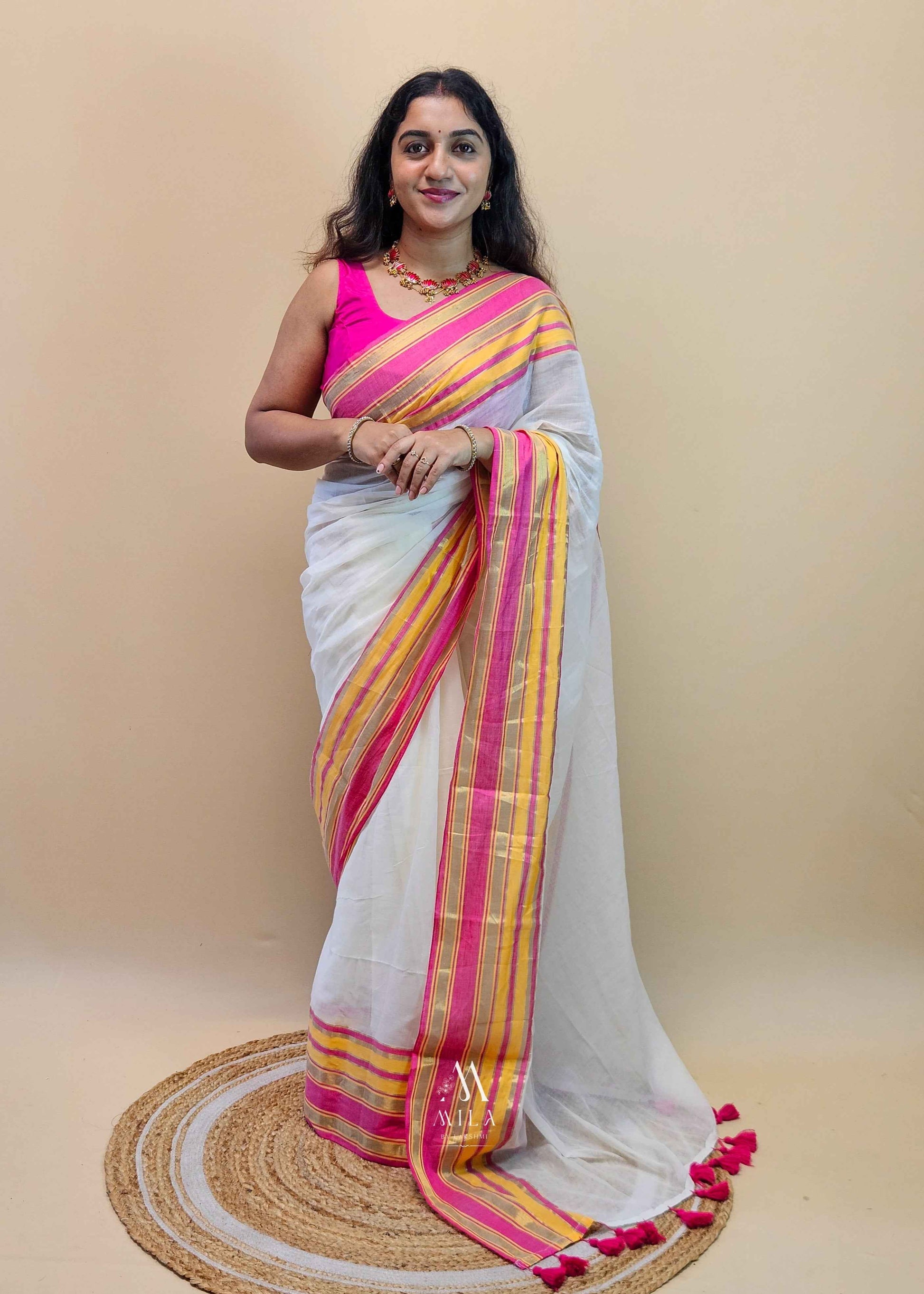Gulabi Mulcotton Saree
