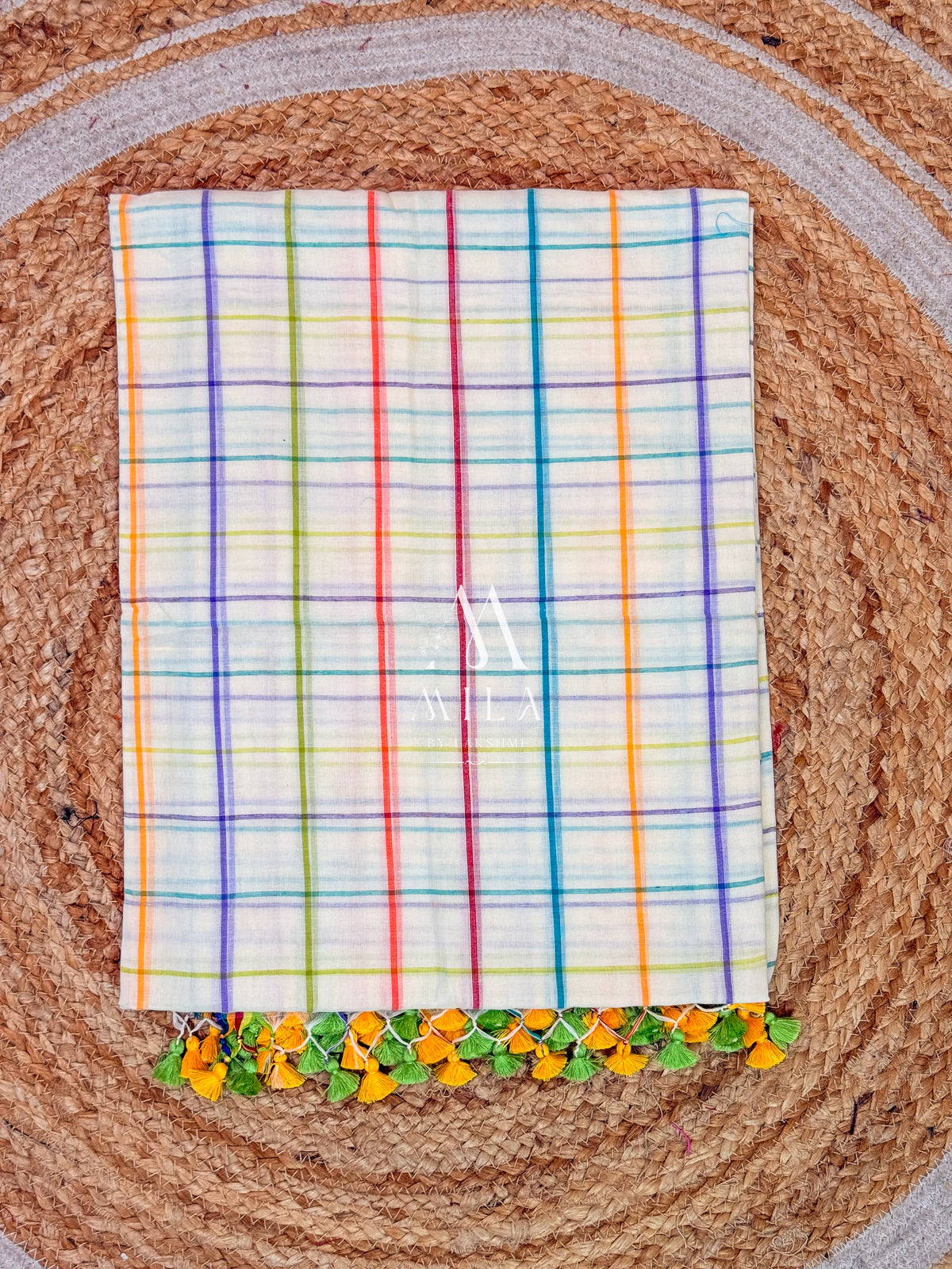 Mazhavil Checks Mulcotton Saree