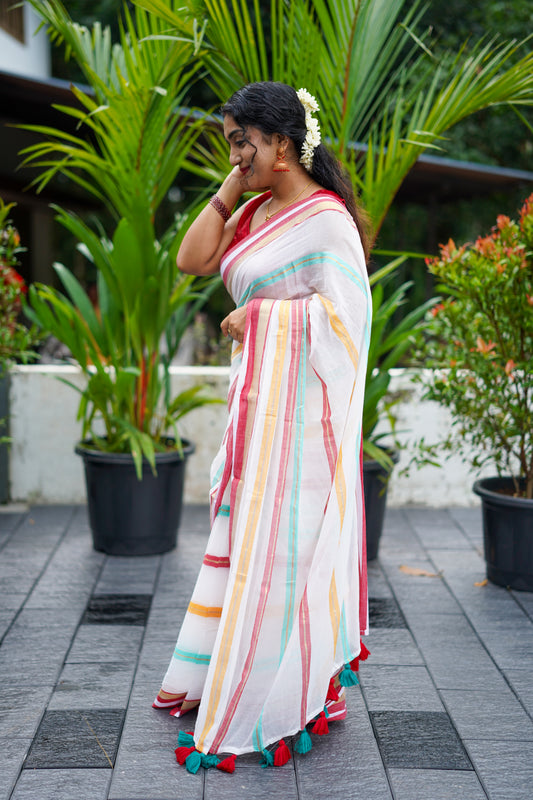 Triveni Kasavu Mulcotton Saree