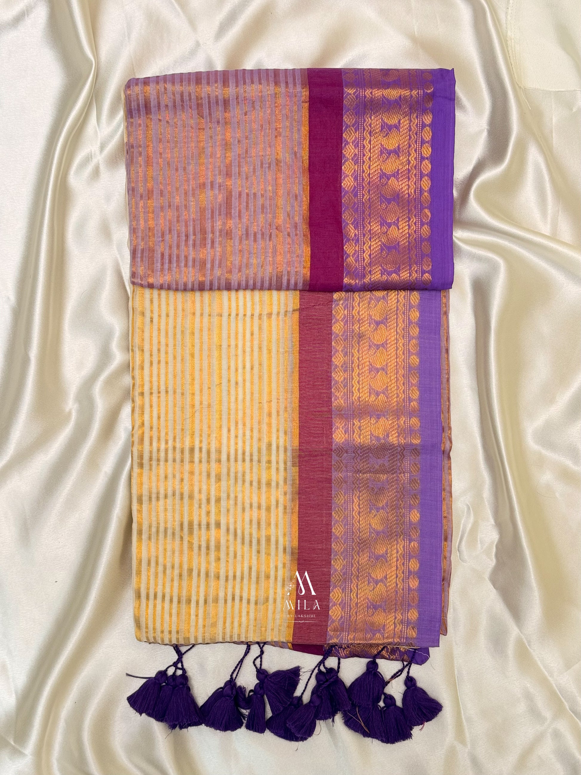 Violet Kasavu Mulcotton Saree