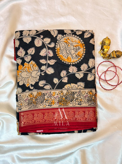 Kokila Kalamkari Mulcotton Saree