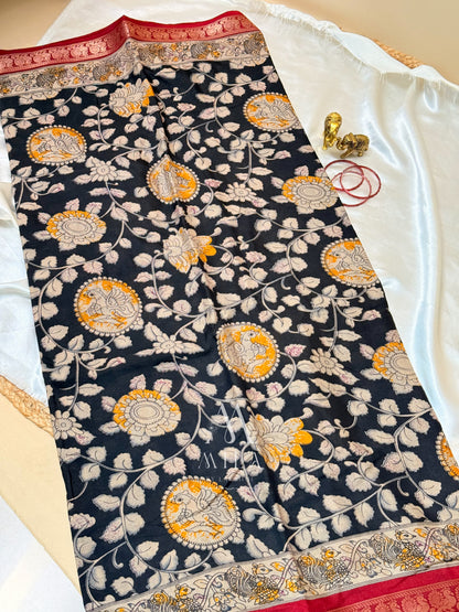 Kokila Kalamkari Mulcotton Saree