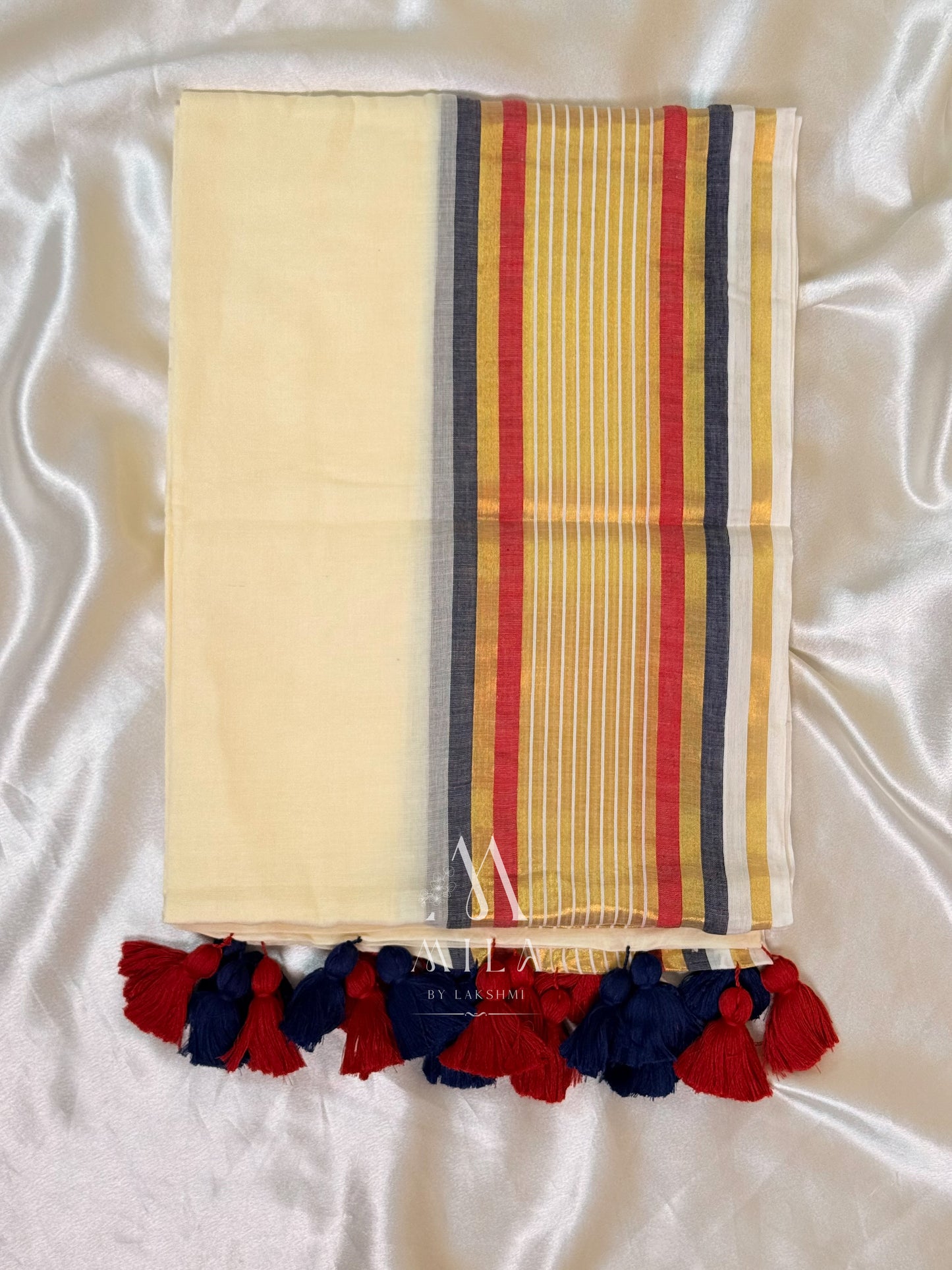 Neelambari Gold Mulcotton Saree