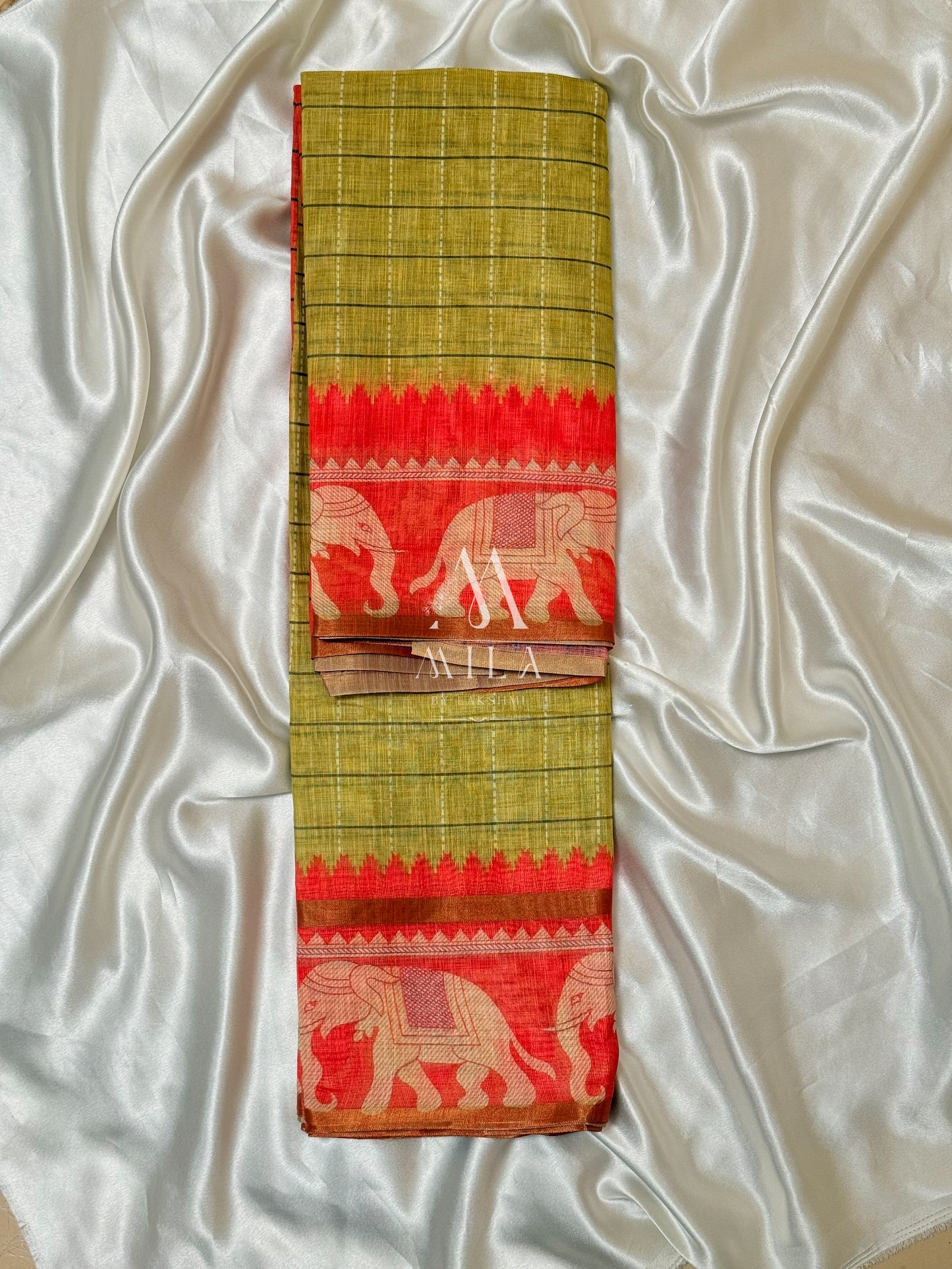 Manjari Linen Cotton Saree