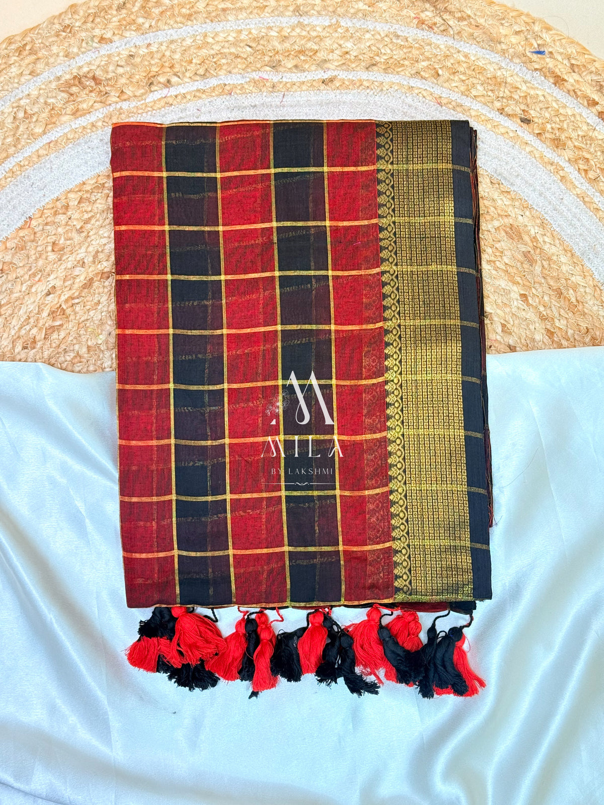 Rudra Check Mulcotton Saree