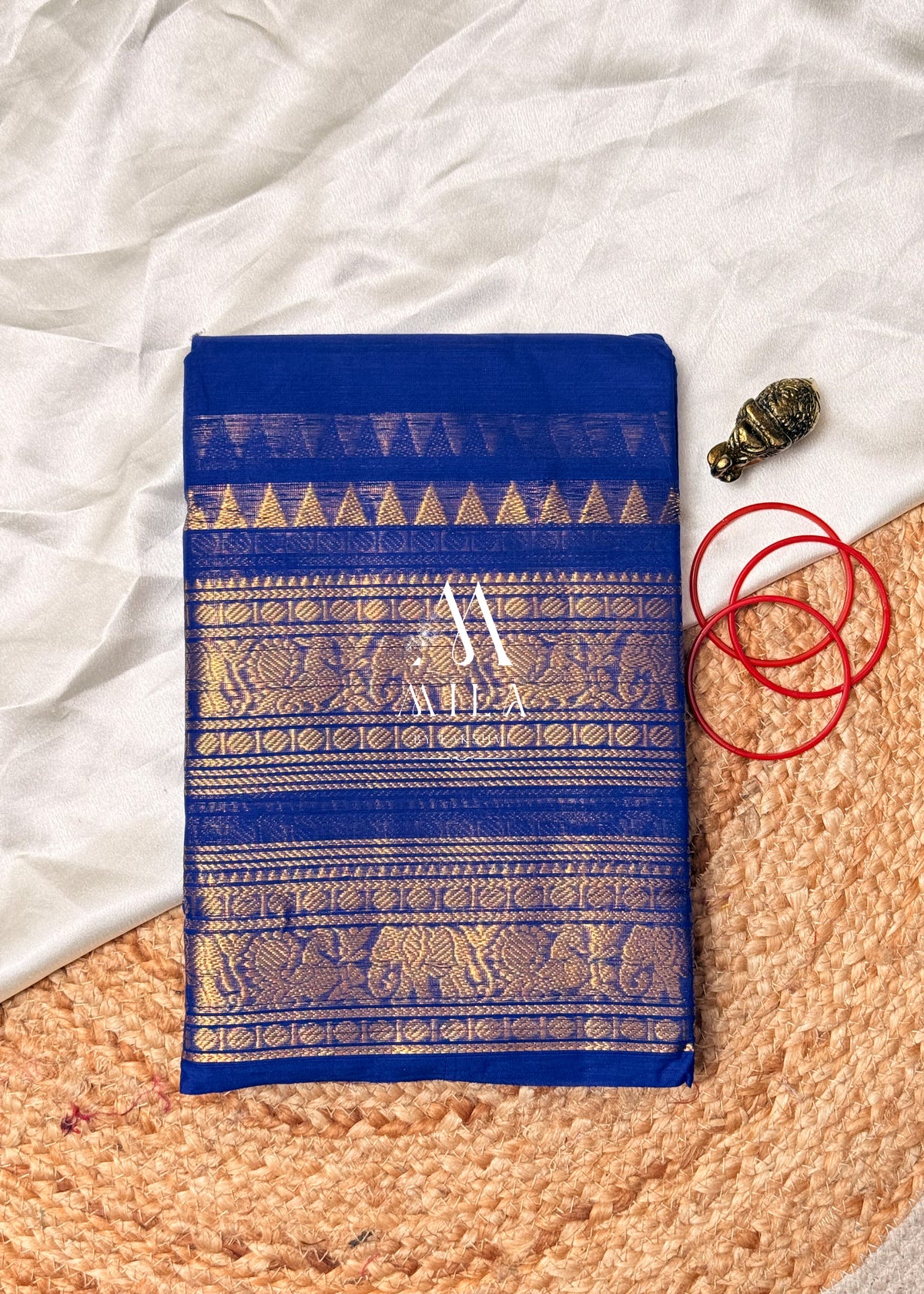 Mayoori Blue Kanchi Cotton Saree