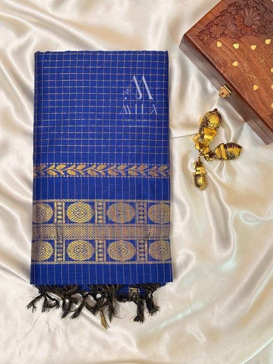 Golden Check Kalyani cotton