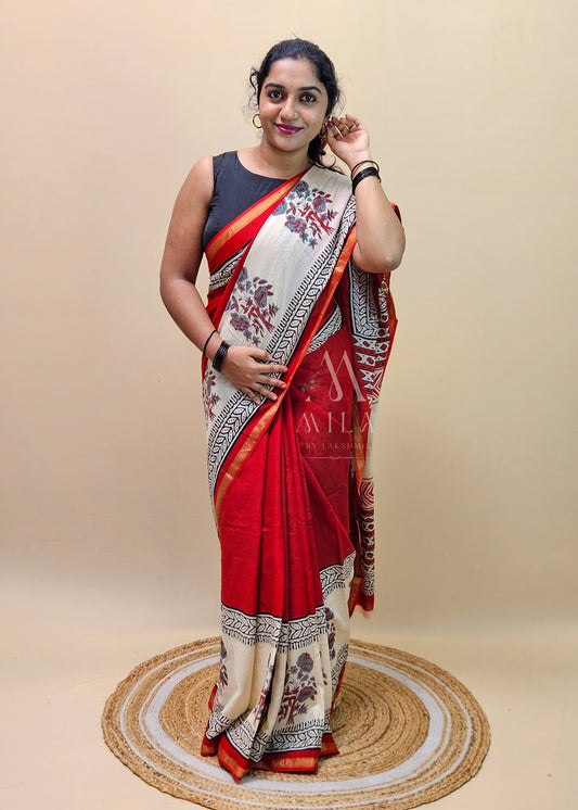 Ruby Varnika Chanderi Cotton Saree