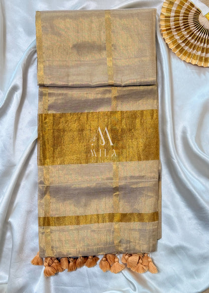 Maya Silver Tissue Saree