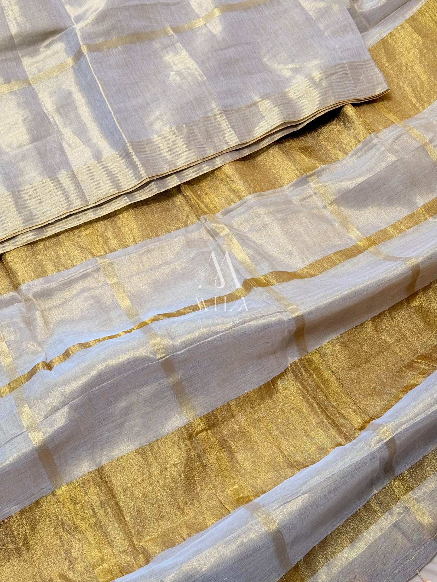 Maya Silver Tissue Saree