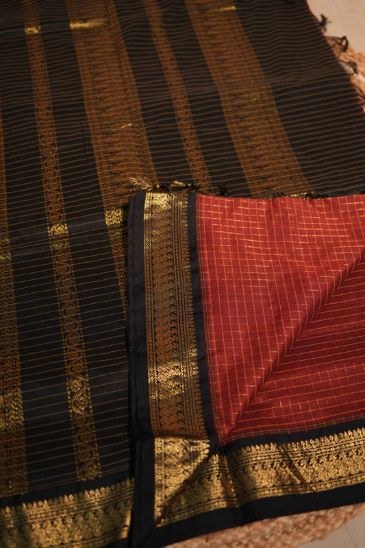 Checked Kalyani Cotton Saree