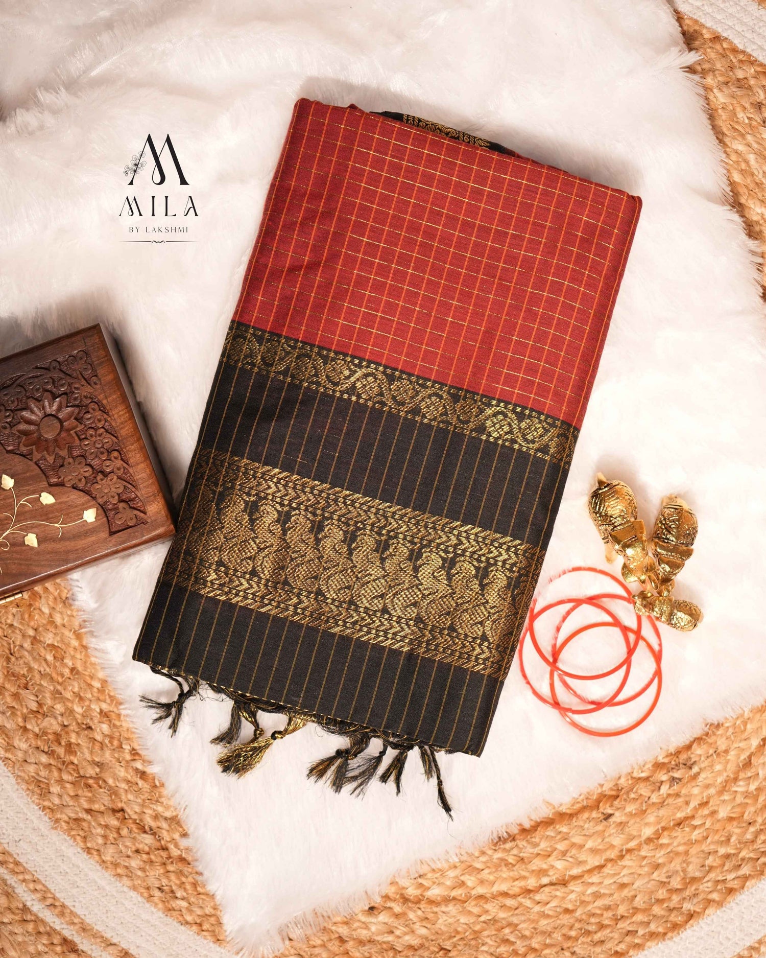 Checked Kalyani Cotton Saree