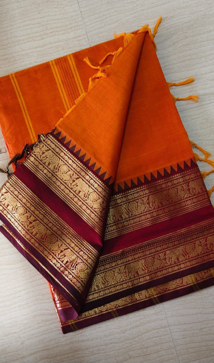 Mayoori Kanchi Cotton Saree - Mila by Lakshmi