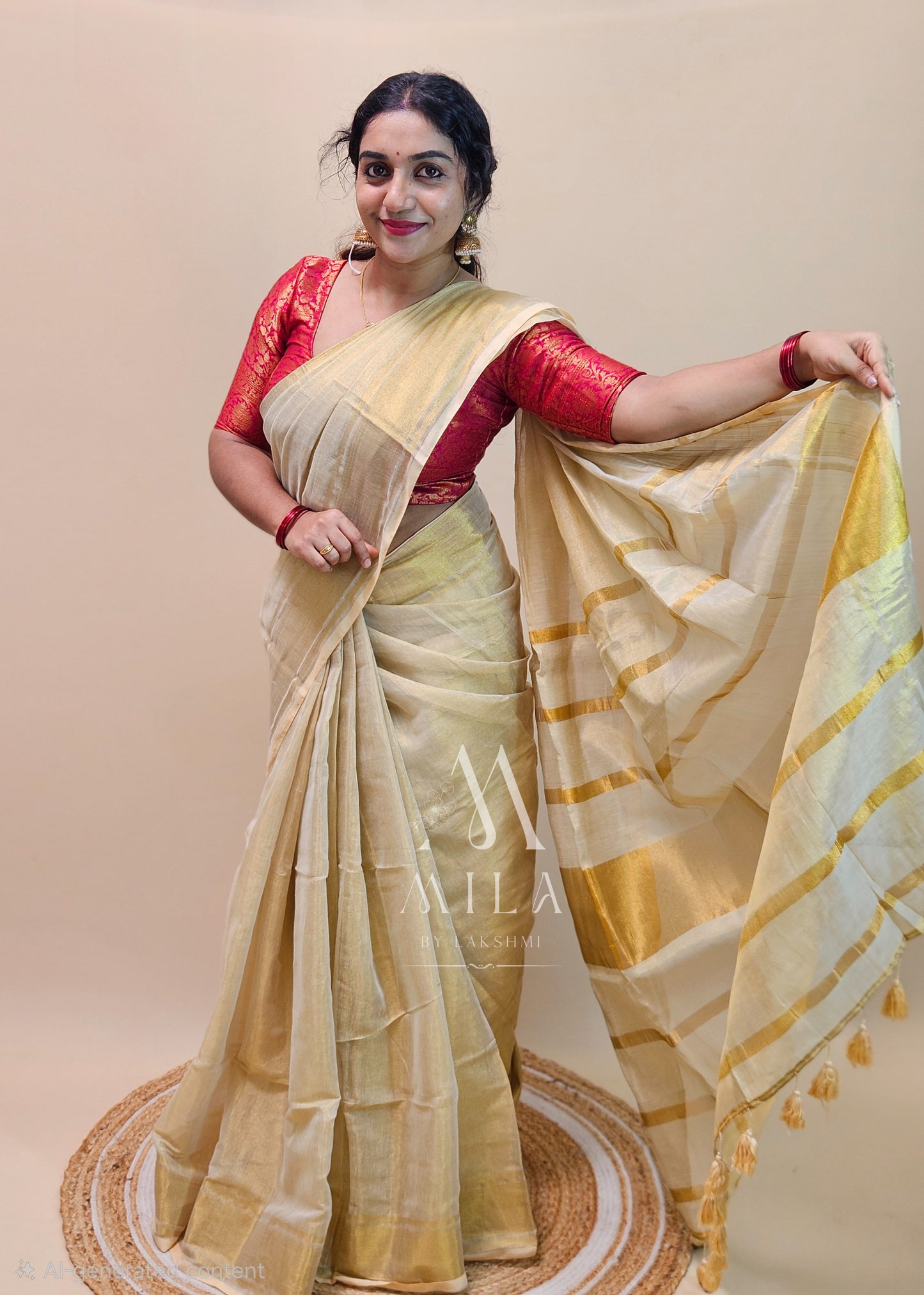 Kavya Bangal Tissue Saree