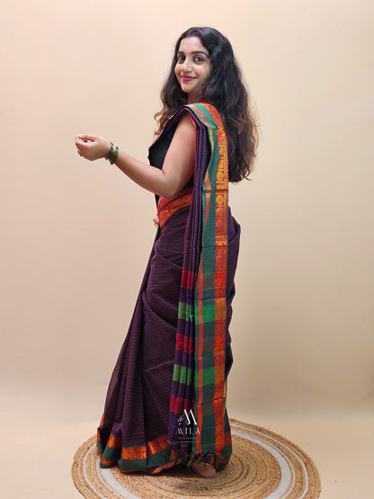 Narayanpeth Ganga Jamuna Border saree - Mila by Lakshmi