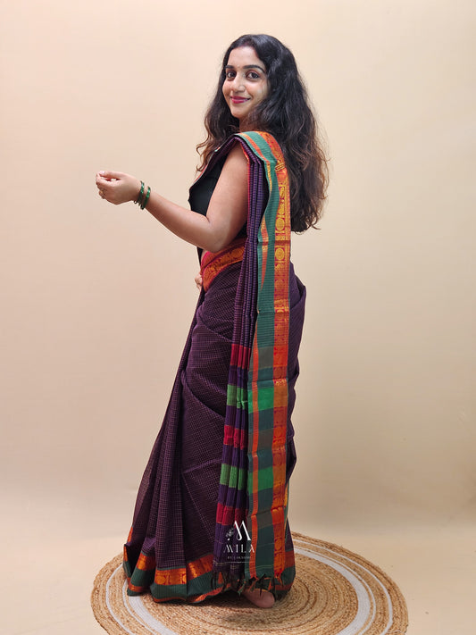 Narayanpeth Ganga Jamuna Border saree