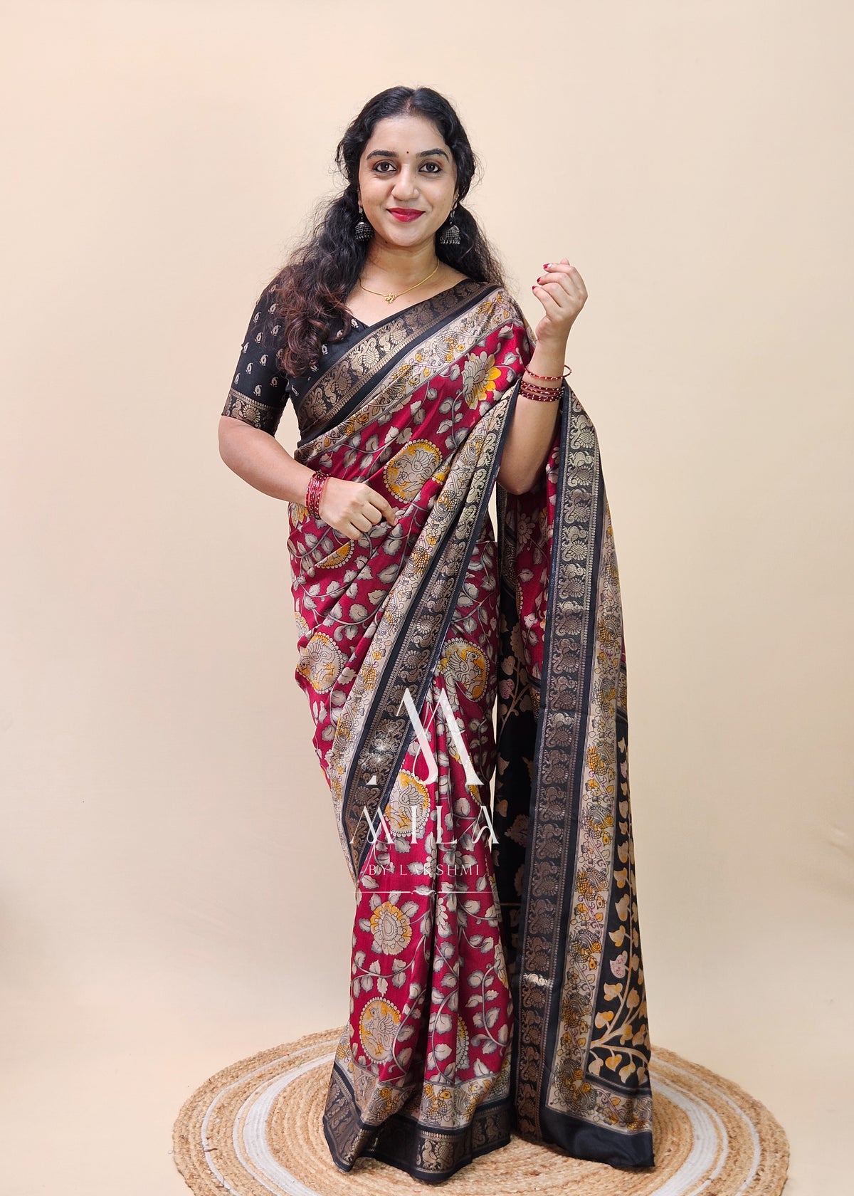 Kokila Kalamkari Mulcotton Saree