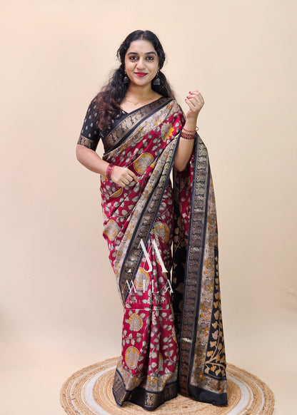 Kokila Kalamkari Mulcotton Saree