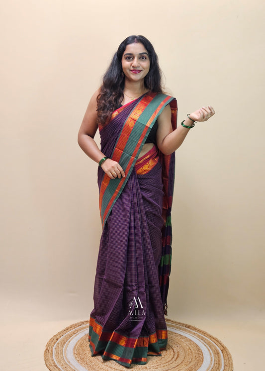 Narayanpeth Ganga Jamuna Border saree