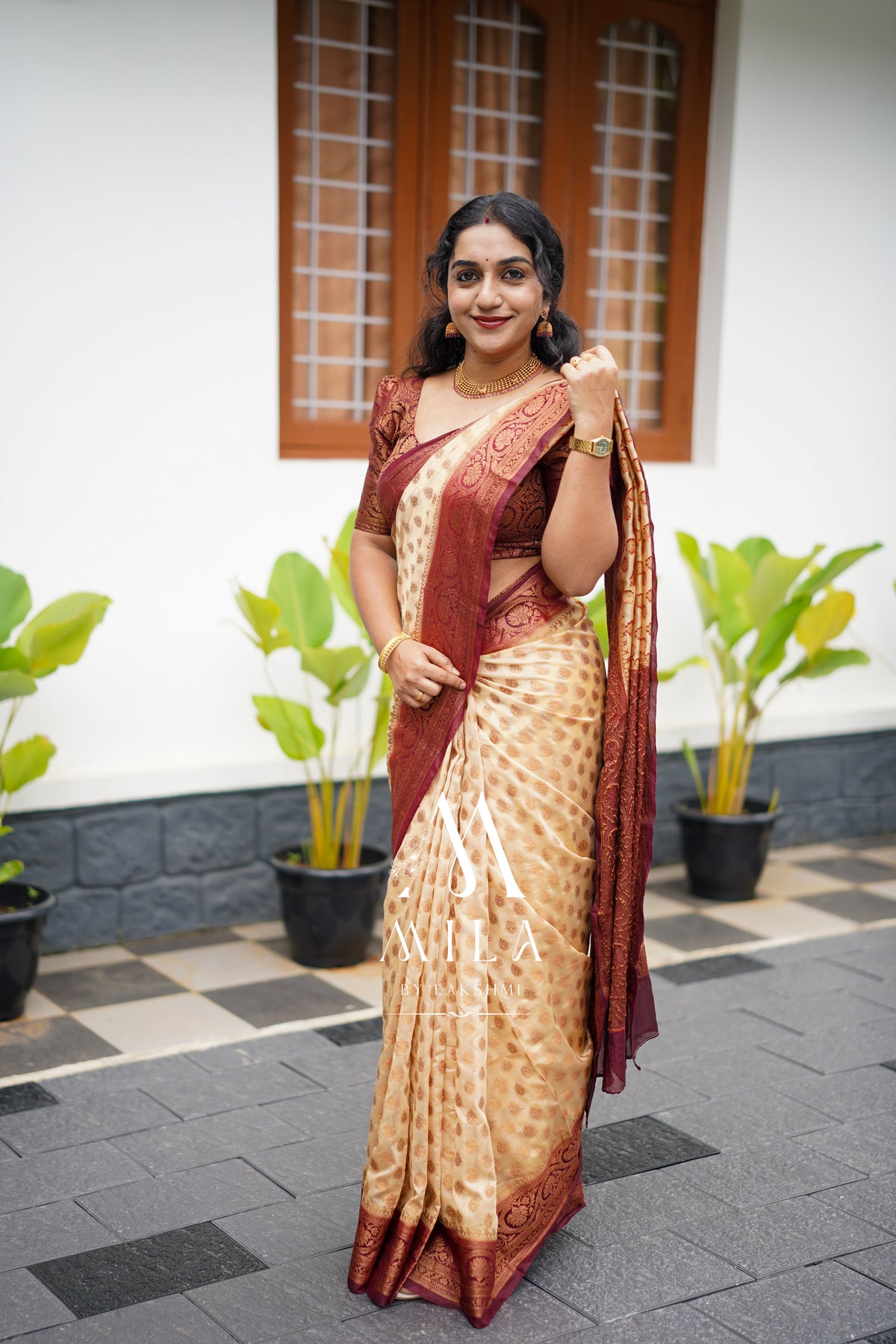 Vamika semi georgette soft silk banarasi Saree