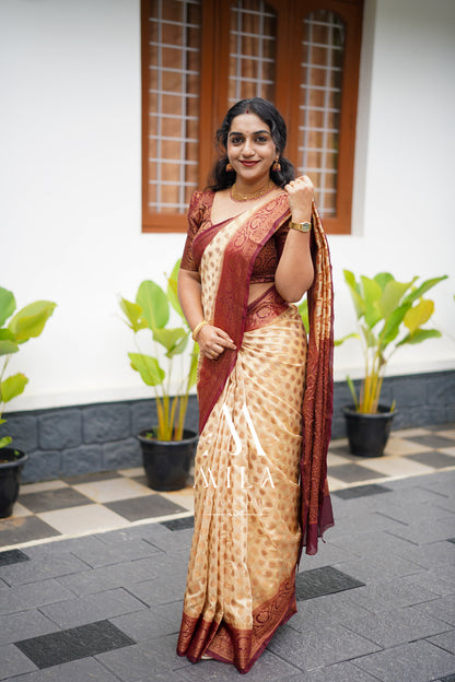 Vamika semi georgette soft silk banarasi Saree