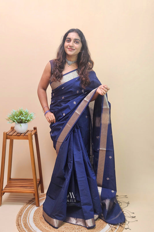 Maheswari Silk Cotton Saree - Mila by Lakshmi