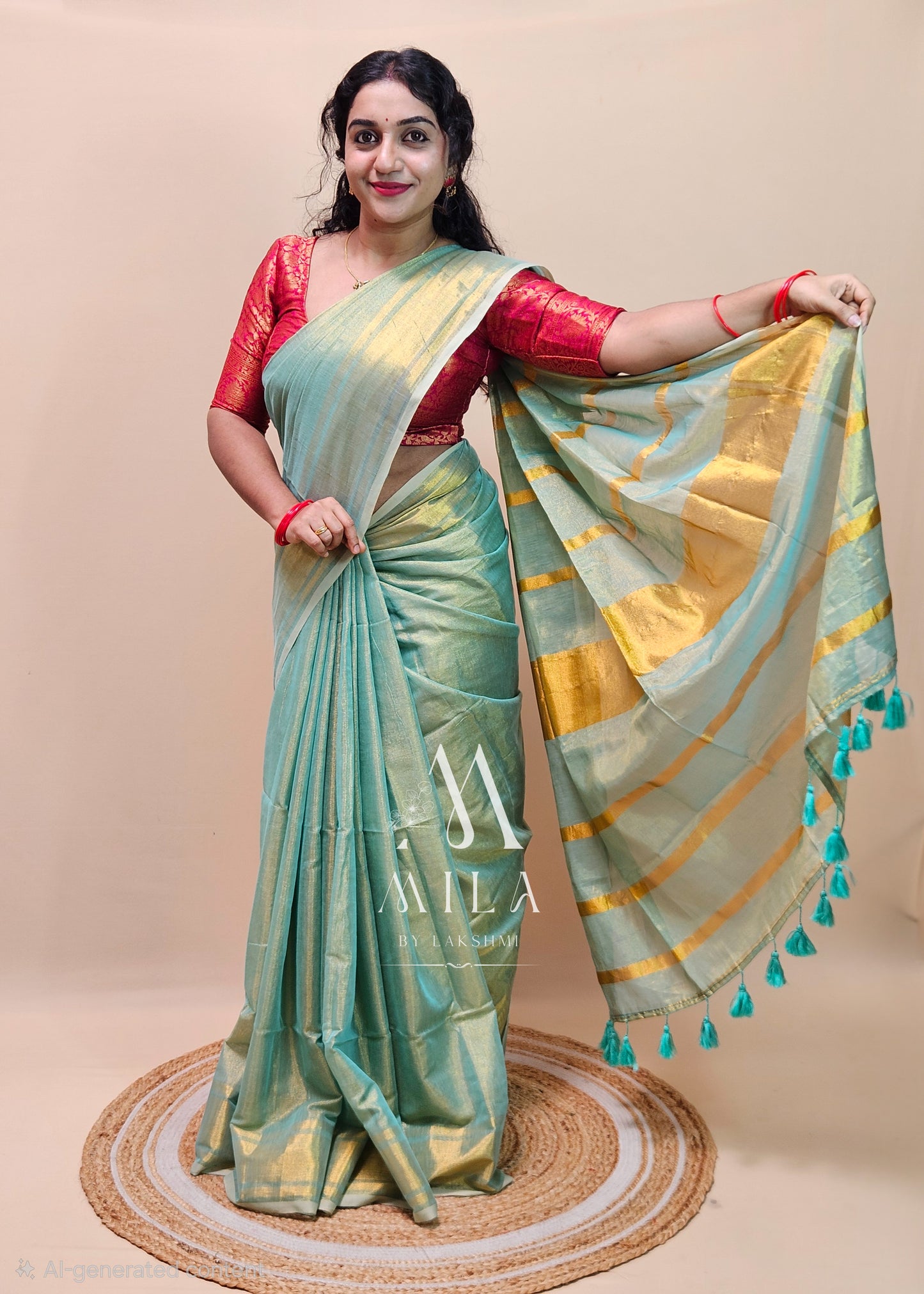 Nila Bangal Tissue Saree