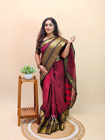 Mayoori Kanchi Cotton Saree - Mila by Lakshmi